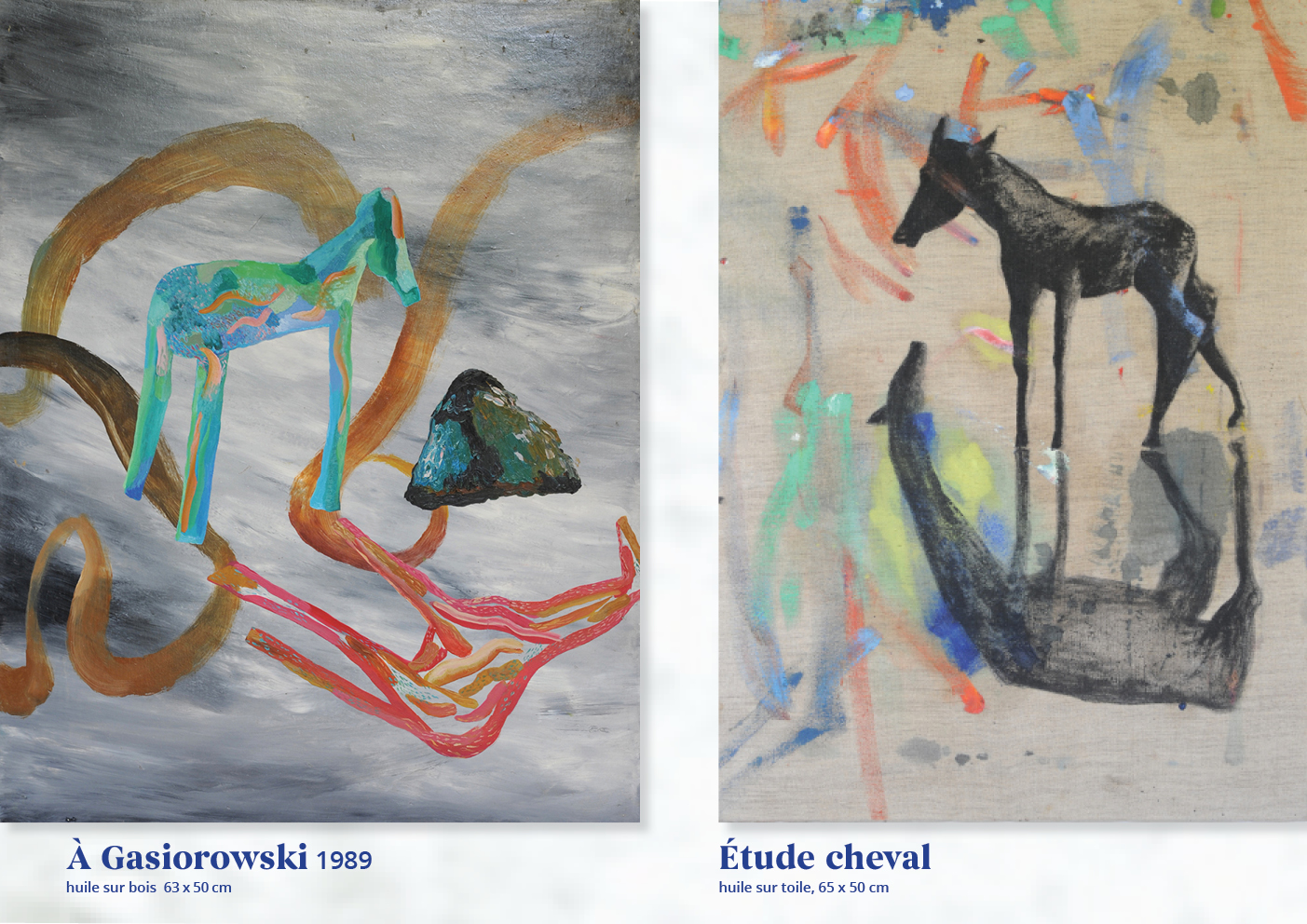 Barbara Thaden. À Gasiorowski 1989
huile sur bois  63 x 50 cm